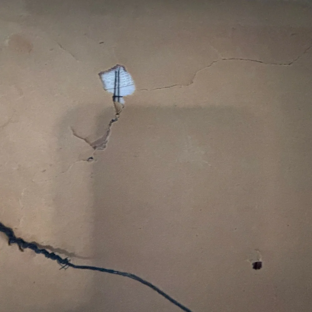 Vintage Blue Cross-Stitch Scenic Winter Art in Wooden Frame - Picture 15 of 16